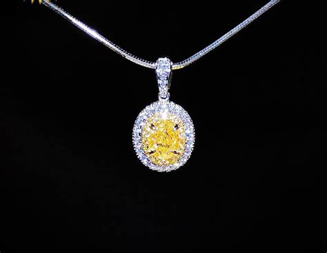 yellow and white diamond necklace